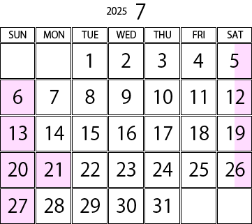 ３月の営業日カレンダー